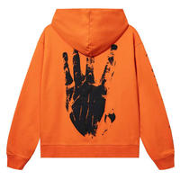 Sweat-shirts personnalisés pour hommes en mélange polyester/coton, imprimés en relief, sérigraphiés, coupe oversize, épaules tombantes, collection automne
