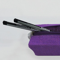 Estuche para Lápices de Yute Morado y Naranja, Estilo Bohemio, Resistente al Agua, con Cierre de Cremallera, para Bolígrafos y Artículos de Papelería, Diseño Unisex, 11 Pulgadas