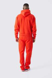 Custom Vintage-Corte y apliques-Parche bordado Trabajo Patchwork Acampanado-Desgastado Sweat Suit Hombres Pantalones de chándal con capucha - Product Image 4