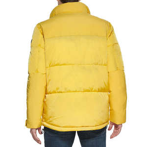 Veste matelassée imperméable coupe-vent à capuche jaune pour homme, lourde, chaude, rembourrée, d'hiver, à fermeture éclair, vêtements d'extérieur décontractés, pour le froid - Product Image 2