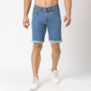 Ropa Nardon, venta al por mayor, pantalones cortos vaqueros holgados de calle alta de verano, pantalones cortos vaqueros de Color sólido Premium con logotipo personalizado para hombres - Product Image 1