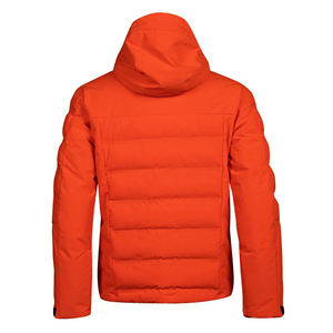 Custom Own Design Size Plain Orange Lightweight <b>Hooded</b> Embroidery Front <b>Pad</b> <b>Jacket</b> New Arrival Pullover Puffer <b>Jacket</b> Waterproof - Product Image 2