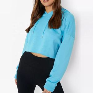 Sudadera con Capucha Corta para Mujer, 100% Algodón, Manga Larga, Transpirable, Anti-Pilling, Resistente al Viento, Hecho en Pakistán - Product Image 1
