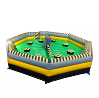 Vente en gros de balayeuse de sport gonflable pour 6/8 joueurs, machine de jeu, château gonflable à fusion mécanique