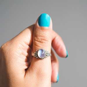 Anneaux de pierre de lune arc-en-ciel plaqué argent en vrac pierre de lune anneaux de concepteur en gros mariages cadeaux anniversaires - Product Image 3