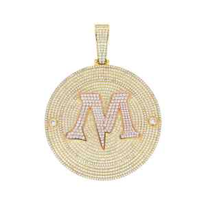 Coupe ronde VVS Moissanite coupe ronde Baguette diamant Hip Hop bijoux pendentif cadeau de mariage pour hommes en argent Sterling 925 - Product Image 3