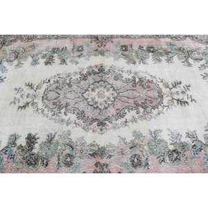 Vintage Large Rug, 5.7x9.5 ft Turkish Rug, <b>Brown</b> <b>Wool</b> Rug - Product Image 5