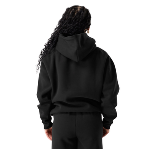 Sweat-shirt à capuche noir pour femme, en molleton doux, avec poche kangourou, confortable, décontracté, streetwear, haut à manches longues - Product Image 4