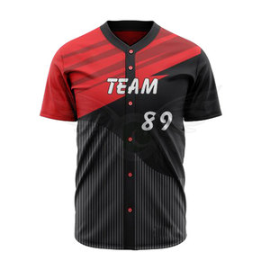 Demi-manches meilleure vente uniforme de baseball nouveau style personnalisé polyester fait uniforme de baseball - Product Image 3