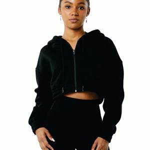 Sudaderas con Capucha para Mujer, Estilo Urbano, 345 g/m², Forro Polar Grueso, Sudadera Corta para Mujer - Product Image 2