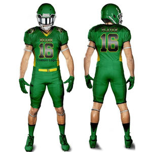 Couleur verte Qualité supérieure Respirant Plus Size Entièrement Personnalisation 100% Polyester Jersey Pantalon Ensemble Team Sport Wear American - Product Image 1