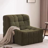 YY82 #   Fauteuil de salon modulaire moderne en velours, rembourrage en mousse haute densité, compression sous vide, confort moelleux