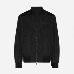 Chaqueta Bomber Ligera Negra, Chaqueta Letterman Personalizada con Bordado, Chaqueta de Invierno Lisa con Botones y Parches, Chaqueta Vintage a la Moda - Product Image 1