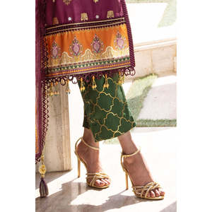 ชุดสูทผ้าไหมดิบปักลายสำเร็จรูป 3 ชิ้น สำหรับผู้หญิง พร้อมผ้าคลุมไหล่ผ้าฝ้ายลายแจ็คการ์ด FE-52008 - Product Image 5