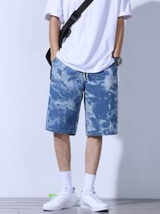 Pantalones cortos de mezclilla para hombre-Vintage lavado Otoño Invierno estilo 100% algodón Trendy Festival & Casual Looks - Product Image 5