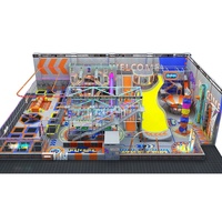Projet clé en main de centre de divertissement familial en intérieur, équipement d'amusement personnalisé, parc de trampolines et aire de jeux gonflables