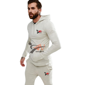 Survêtement de haute qualité avec impression de logo personnalisé pour hommes Survêtement à capuche écologique avec matériau flexible - Product Image 1