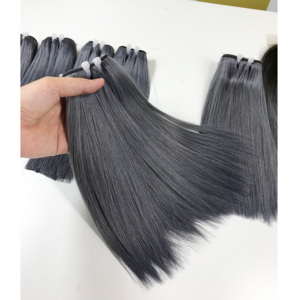 Super doble hueso recto virgen pelo encaje frente pelucas con cierre Glueless tejido extensiones de cabello humano gran stock - Product Image 6