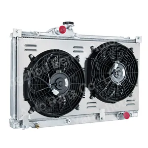 Relé de ventilador de cubierta de radiador de aluminio de 3 filas compatible con Lexus IS200 IS300 2,0/3.0L gasolina 1999-05 MT