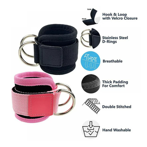 Sangles de cheville en néoprène avec logo personnalisé de bonne qualité et anneau en D pour l'entraînement de gymnastique, ajustables pour la protection du sport OEM - Product Image 5