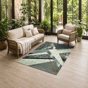 RUGS DEPOT LXDP-0138 Wholesale Charcoal Grey Minimalist Designer Digital Printed Machine Washable Chenille Area Rug Non <b>Slip</b> - Product Image 6