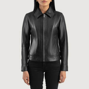 Veste en cuir à motif solide élégant pour femmes Nee Design Fashion Wear Imperméable et léger pour l'hiver à un prix - Product Image 1