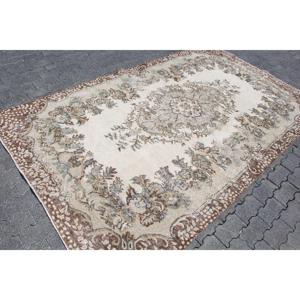 Tapis turc vintage de 5,4 x 9,2 pieds, grand tapis, tapis oriental brun - Product Image 3