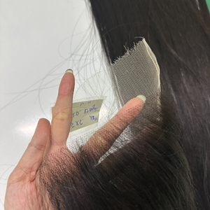 Vague d'eau transparente de fermeture d'oreille à oreille de cheveux vierges HD 13x4 avec des faisceaux de cheveux humains de cheveux humains Vietnam - Product Image 3