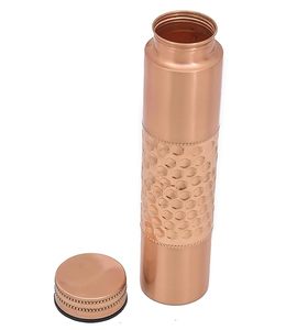 Premium 500ml Copper Temba <b>Bottle</b> Durable Rust-Proof Anti-Oxidant Direct Thermal Middle Hammered Finish Gym Direct <b>Drinking</b> - Product Image 4