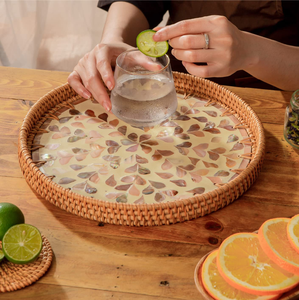 Eco-friendly Mother Of Pearl Tray Handcrafted Gift Idea Wedding Parties decorative Item MOP Tray - Product Image 3