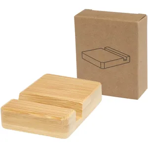 Support de téléphone en bambou Ebla, système de conférence élégant avec matériaux écologiques - Product Image 1