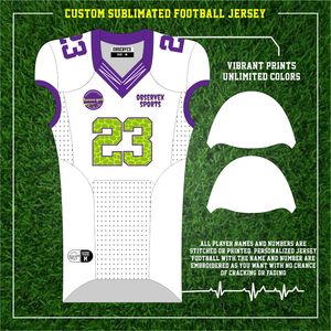 Uniformes de equipo de fútbol americano juvenil hechos por sublimación/camiseta de fútbol americano nombre y número camisetas de fútbol para jóvenes - Product Image 2