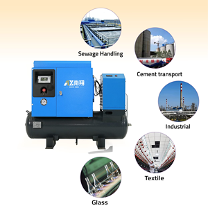 สกรูอัดอากาศแบบพกพา5HP 3.7kw กับถังอากาศทั้งหมดในหนึ่งที่มีประสิทธิภาพสูงเครื่องอัดอากาศแบบสกรูเงียบอัจฉริยะ - Product Image 6