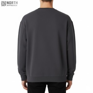 2025 Street Custom Oversized 100% Cotton Pullover Hoodie para hombres Heavyweight Plus Size sudaderas con capucha cuello tejido - Product Image 2