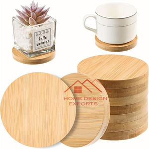 Organizador Posavasos de madera para decoración de hoteles y restaurantes en casa Uso de mesa de forma redonda de diseño simple - Product Image 6
