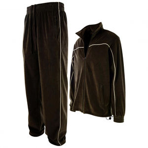 2025 unisexe noir hiver solide survêtement ensemble fermeture éclair complète veste survêtement pantalon en gros Logo personnalisé vêtements de sport décontracté Streetwear - Product Image 5