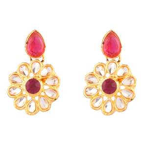 Indian Manufacturer Jewelry Floral Bridal Traditional <b>Crystal</b> Choker <b>Necklace</b> Drop Earrings Indian Fashion Jewelry Set for Women - Product Image 4