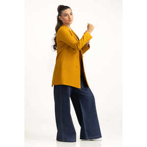 Blazer de Negocios WM-JKT-WS25-251, Corte Regular, Cierre de un Botón, Decoración con Bordado de Cristales, Terciopelo de Lana, Estampado Liso Largo - Product Image 6