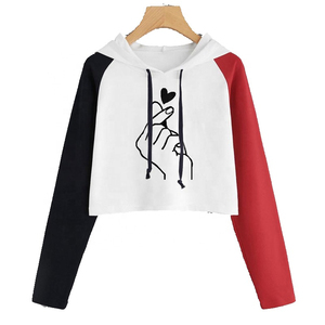 Top Design andHot Selling Factory Precio bajo OEM Logotipo personalizado 100% Algodón Mujeres Sudadera con capucha recortada en blanco 2025 - Product Image 1