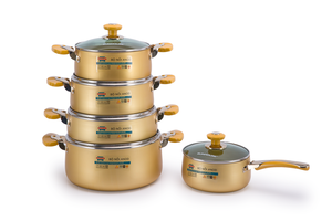 Juego de utensilios de cocina de 5 piezas anodizado de alta calidad con tapa de vidrio, utensilios de cocina vietnamitas, juego de ollas - Product Image 3