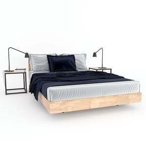 PN003 Luxury Contemporary Bedroom Furniture Combo 6 Pieces Solid Wood Bed <b>with</b> Hand Carved & Reclining Features for Home Use - Product Image 2