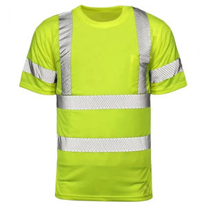 เสื้อเซฟตี้ผลิตจากโพลีเอสเตอร์100% สะท้อนแสงมองเห็นได้ชัดเจนปรับแต่งโลโก้ได้ตามต้องการ - Product Image 5