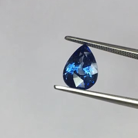 Magnifique saphir bleu naturel de Ceylan, taille poire, qualité AAA, certifié IGI, 2,36 carats, lustre exceptionnel, coupe parfaite