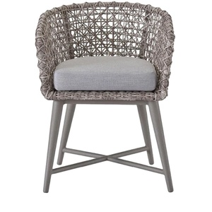 Chaise de salle à manger de loisirs d'extérieur en corde, mobilier de jardin et de terrasse avec structure en bois de teck pour l'ameublement domestique - Product Image 2