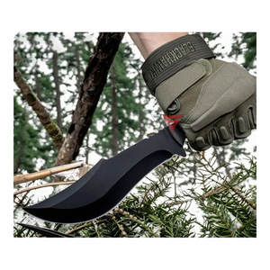 Cuchillo de Caza de Acero de Damasco con Hoja Fija Personalizado para Campismo al Aire Libre, Mango de Madera de Ébano de Grado Industrial, Garantía OEM de 3 Años - Product Image 3