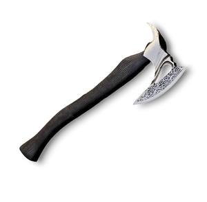 Hacha Tomahawk Artesanal de Acero Industrial con Alto Contenido de Carbono, Multiusos, para Camping, Supervivencia al Aire Libre, Mango de Madera Natural y Cuero - Product Image 1