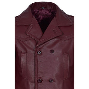 Service OEM Manteau long en cuir pour homme de haute qualité, lourd, best-seller, matière de qualité supérieure, vente en gros, dernier design, respirant, séchage rapide - Product Image 4