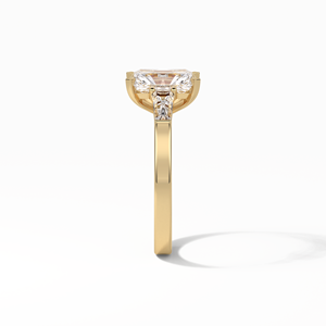 Anillo de compromiso de moissanita incolora radiante de corte radiante de 2,30 quilates Anillo de boda de oro de 14 quilates Anillo de moissanita incoloro - Product Image 4