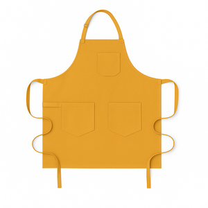 Delantal Clásico y Elegante de Algodón Naranja Tejido, Resistente al Agua, con 3 Bolsillos, Lavable a Máquina, para Limpieza y Uso Diario - Product Image 6