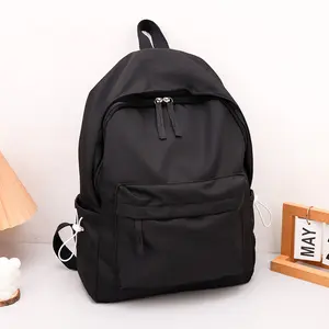 Candy Colors Book Bag Plain Without Logo Primary Junior School Students Backpack Logo Customized School Bag